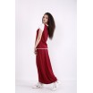 Бордовый комплект: юбка и блузка КККX0024-01490-1