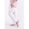 Белые льняные брюки КККX003-b074-1