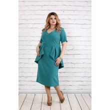 Бирюзовое красивое платье ККК181-0752-3