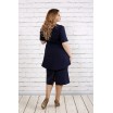 Темно-синее простое платье ККК182-0752-2
