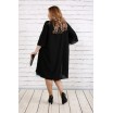 Черное с шалфеем платье из трикотажа ККК1817-0747-2