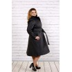 Черное пальто ККК166-t0693-1
