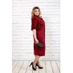 Бордовое стильное платье ККК1610-0730-3