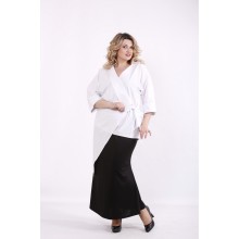 Белая длинная блузка ККК99936-01416-1