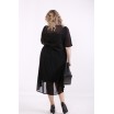 Черное платье с сеткой ККК99939-01415-1