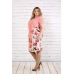 Розовое платье с нежными цветами ККК195-0772-3