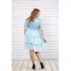 Голубое платье с гипюром ККК1956-0754-3