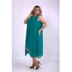 Зеленое асимметричное платье ККК33355-01147-2