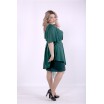 Зеленое асимметричное платье ККК88859-01388-2