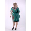Зеленое асимметричное платье ККК88859-01388-2
