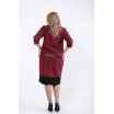 Бордовое платье из габардина ККК535-01058-2