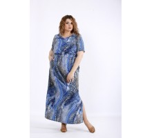 Летнее легкое голубое платье макси ККК44460-01190-2