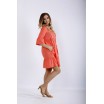 Короткое коралловое платье ККК44415-01206-1