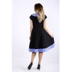 Черное платье с вставками ККК44464-01189-1