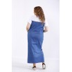 Длинное модное джинсовое платье ККК44412-01207-1