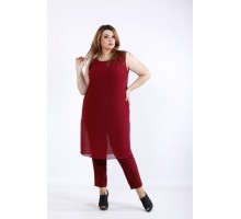 Бордовый комплект: штаны и туника ККК5552-01227-2