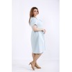 Мятное платье из льна ККК55523-01219-3