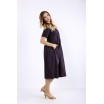 Темное платье с пышной юбкой ККК55531-01217-1