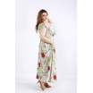 Красивое длинное бежевое платье ККК55510-01224-3