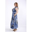 Голубое летнее платье макси ККК55541-01213-2