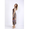 Красивое коричневое платье в пол ККК55542-01213-1