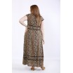 Коричневое легкое платье с принтом питон ККК55540-01213-3
