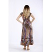 Красивое коричневое платье в пол ККК55542-01213-1