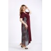 Легкое длинное платье баклажан ККК22253-01118-3