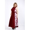 Бордовое нарядное платье в пол ККК22233-01125-2