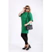 Зеленая льняная блузка-туника ККК22236-01124-2