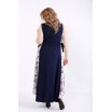 Синее легкое длинное платье ККК22232-01125-3
