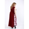 Бордовое нарядное платье в пол ККК22233-01125-2