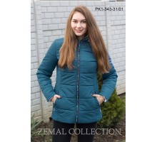Бирюзовая женская куртка на молнии ТОП03-PK1-343