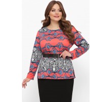 Блуза з трикотажної тканини ІЛОНА коралова UA25B8 Блуза з трикотажної тканини ІЛОНА коралова UA25B8