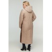 Женское длинное бежевое пальто РК11D2-922