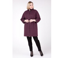 Бордовое пальто модное РК1111124-755