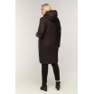 Черное стеганное пальто РК11S9-853