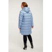 Голубое стеганное пальто РК11S13-857