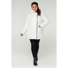 Белая демисезонная куртка с карманами РК11S7-885