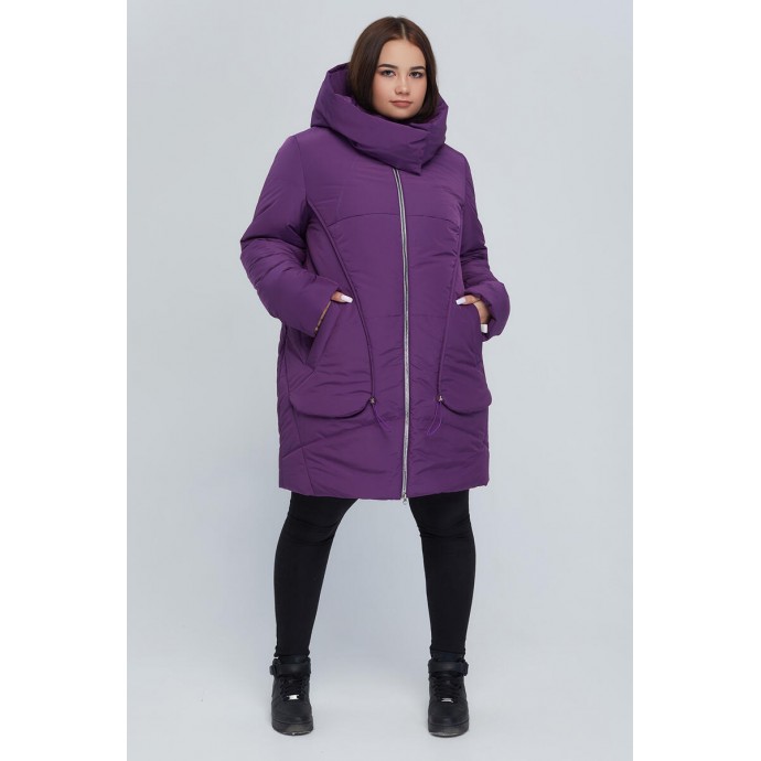 Фиолетовая куртка удлиненная РК11S23-894