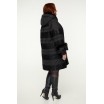 Черное стильное женское пальто РК11S48-841